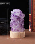 Natural Amethyst Vug Tooth Flower Mini Night Light Usb Plug-in