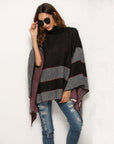 Cape sweater turtleneck sweater women