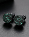 9MM Round Cubic Zirconia Earrings For Men