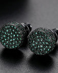 9MM Round Cubic Zirconia Earrings For Men