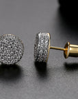 9MM Round Cubic Zirconia Earrings For Men