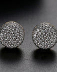 9MM Round Cubic Zirconia Earrings For Men