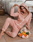 Long Jumpsuit Romper Hoodie Women Fitness Winter Autumn