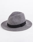 Men’s Wool Felt Jazz Hat – British Style Flat Brim Fedora