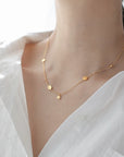 Five Small Round Necklace Clavicle Female