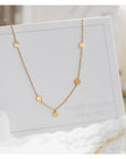 Five Small Round Necklace Clavicle Female