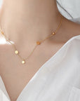 Five Small Round Necklace Clavicle Female