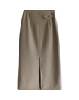 Women’s High Waist Split Pencil Skirt – Mid-Length Korean Commuter Style