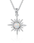 Natural Opal Sunflower Necklace