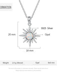 Natural Opal Sunflower Necklace