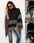 Cape sweater turtleneck sweater women