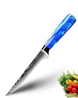 Household Chef Knife Knife Set With Light Blue Resin Handle