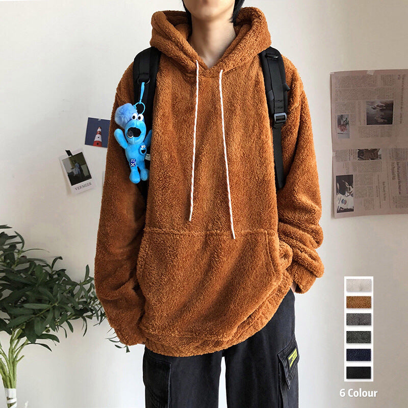 Plush hooded warm hoodie