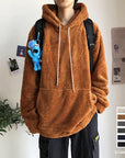 Plush hooded warm hoodie