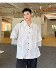 Cuban Collar Shirt  Men