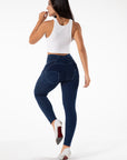 Women’s Four-Button Fitness Jeans – Shaping Stretch Denim for a Beautiful Silhouette