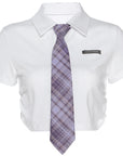 Women’s Tennis Skirt & Shirt – Pleated High-Waist Sports Outfit
