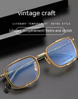 Plate B Titanium Business Retro Craft Glasses