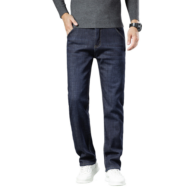 Men&#39;s Lambswool Fleece Padded Jeans Winter