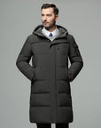 Long padded down jacket for men