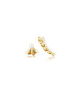 Women's  Asymmetric Pleated Imitation Pearl Curved Ear Studs