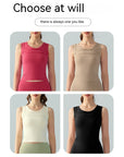 Women’s Breathable Sports Vest – Padded Fitness Yoga Top