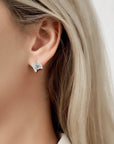 1 CARET Moissanite Silver Earrings WOEMEN