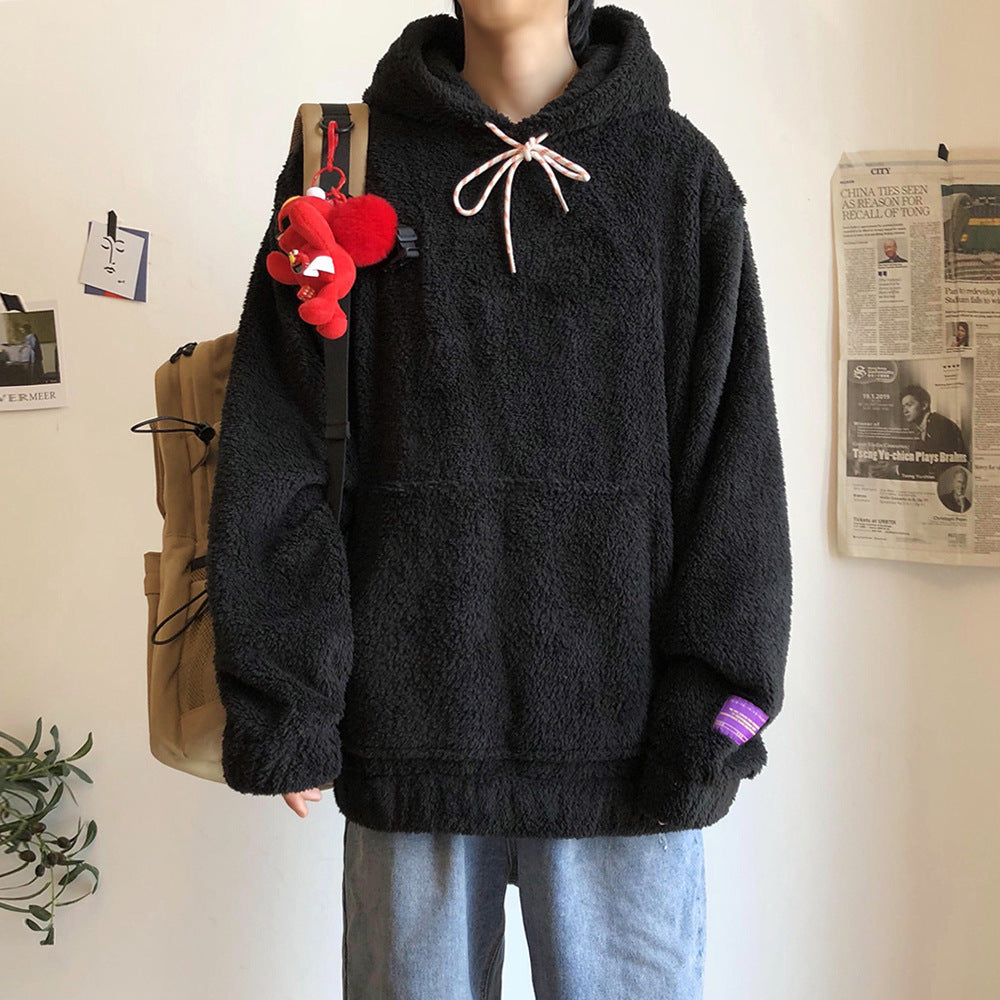 Plush hooded warm hoodie