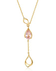 Natural pink crystal pendant