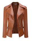 Motorcycle leather jacket jacket zipper two leather jacket