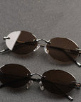 Frameless Oval Style Sunglasses