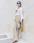 High waist mopping pants Korean style slim suit pants FOR WOMEN