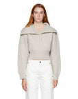 Women’s Large-Collar Lapel Short Knit Sweater – Slim-Fit Soft Texture Chic Style