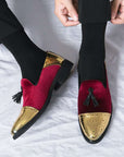 British Korean Version Of The Trend Pointed Gold Small Leather Shoes Men