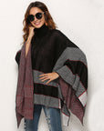 Cape sweater turtleneck sweater women