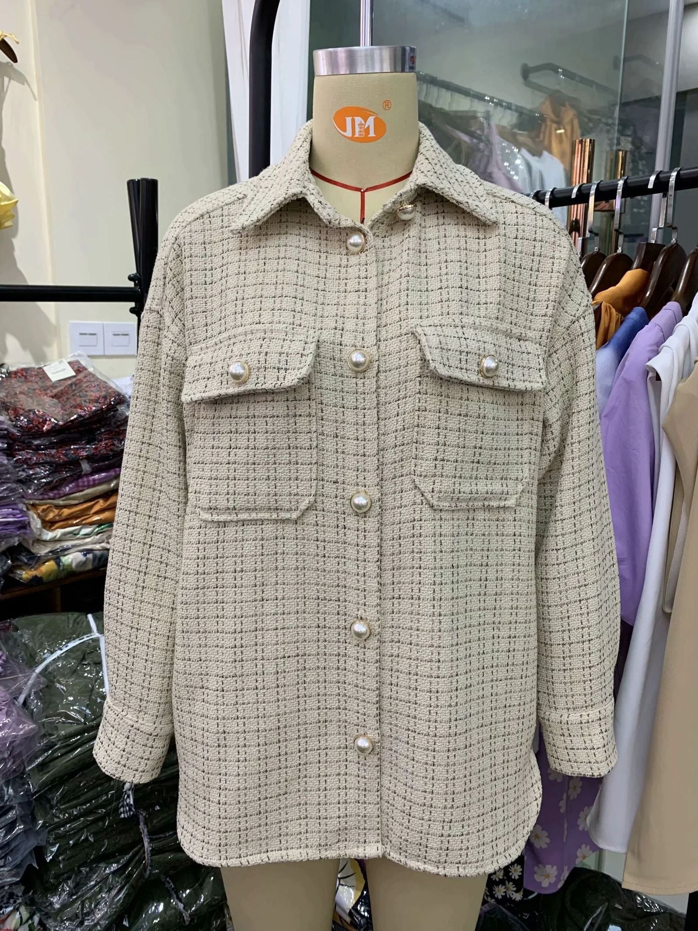 Women Plaid Pattern Thick SHIRT