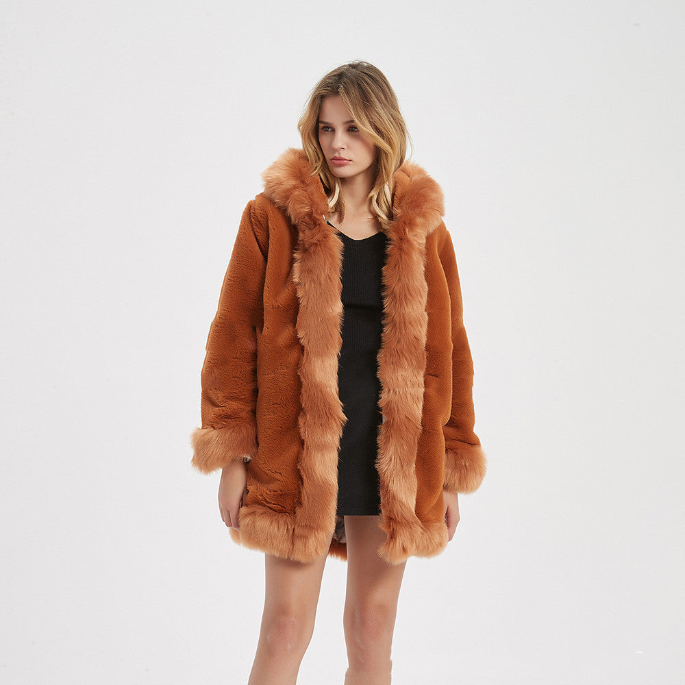 Women’s Fashionable Warm Fur Coat – Cozy Elegance with a Modern Edge