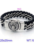 Titanium steel men's lion head gold-plated bracelet ( 3 to 7 Days shipping)