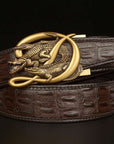 BeltCrocodile Buckle Men Belt Real Cowhide Automatic Buckle Casual