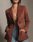 Women’s Thickened Elegant Small Suit Coat – Chic Khaki Commute Blazer