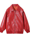 Loose Leather Jacket Women