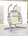 2 Person Outdoor Rattan Hanging Chair ( USA ONLY + 3 TO 5 DAYS SHIPPING)