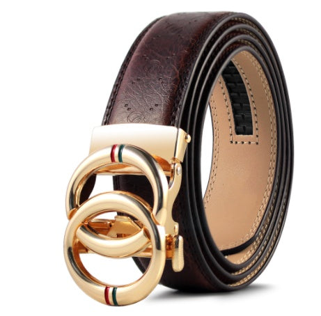 Automatic Alloy Buckle Cowhide Genuine leather Men&#39;s Belt