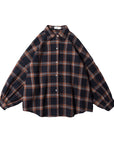 Plaid  long sleeve shirt men