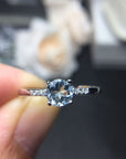 Women's natural aquamarine ring