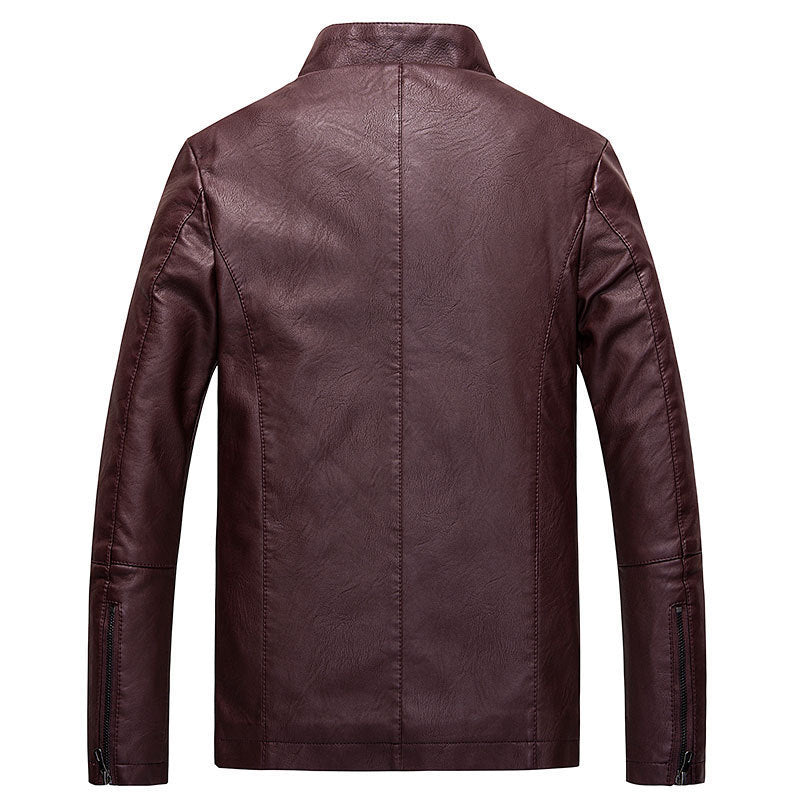 Men&#39;s leather PU leather jacket