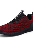 Mesh flying woven breathable shoes men