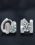 1 CARET Moissanite Silver Earrings WOEMEN