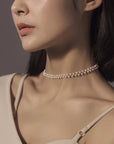 Hand-woven pearl necklace