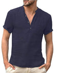 Casual linen polo shirt